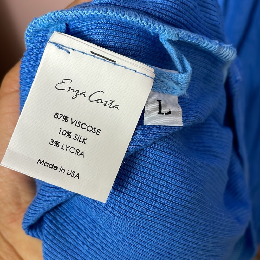 Enza Costa Silk Ribbed Scoop Back Midi Dress - Picture 10 of 10